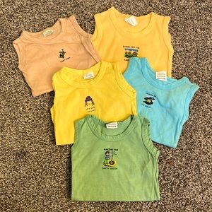 Set of Max Grey Earth Tank Onesies 9-12m